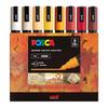 Paint Warm Medium Reversible Tip Set POSCA® PC-5M Markers, 8-Pack, Tones,
