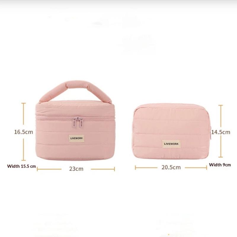 Large Capacity Travel Makeup Bag Portable Multifunctional Cosmetic Bag Waterproof Toiletry Storage Organizer Bag