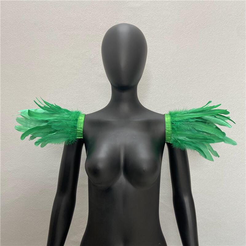Gothic Halloween Masquerade Feather Shawl Costume Accessory