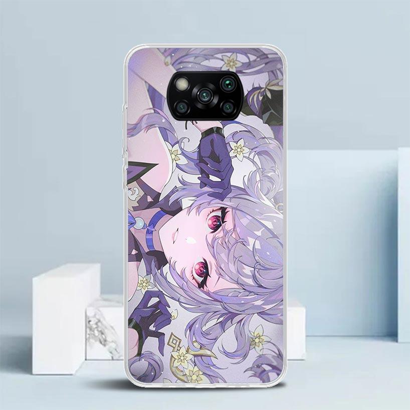 Keqing Genshin Impact Phone Case For Xiaomi Poco F7 Ultra X5 X6 X7 Pro M7 Redmi 15C 15 13C 13 12C 12 10C 10 10A 9 9C 9A 9T Cover