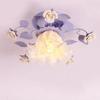 Japanese Pastoral Ceiling Lights Rose Wrought Iron Flower Lamp Porch Aisle Mount Ceiling Lamps Kitchen Home Lighting 110-265V