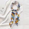 Long Skinny Hair Scarf For Women Fashion Fruit Print Kerchief Cute Headband Silk Satin Neck Scarfs 7*130cm Band Bag Scarves