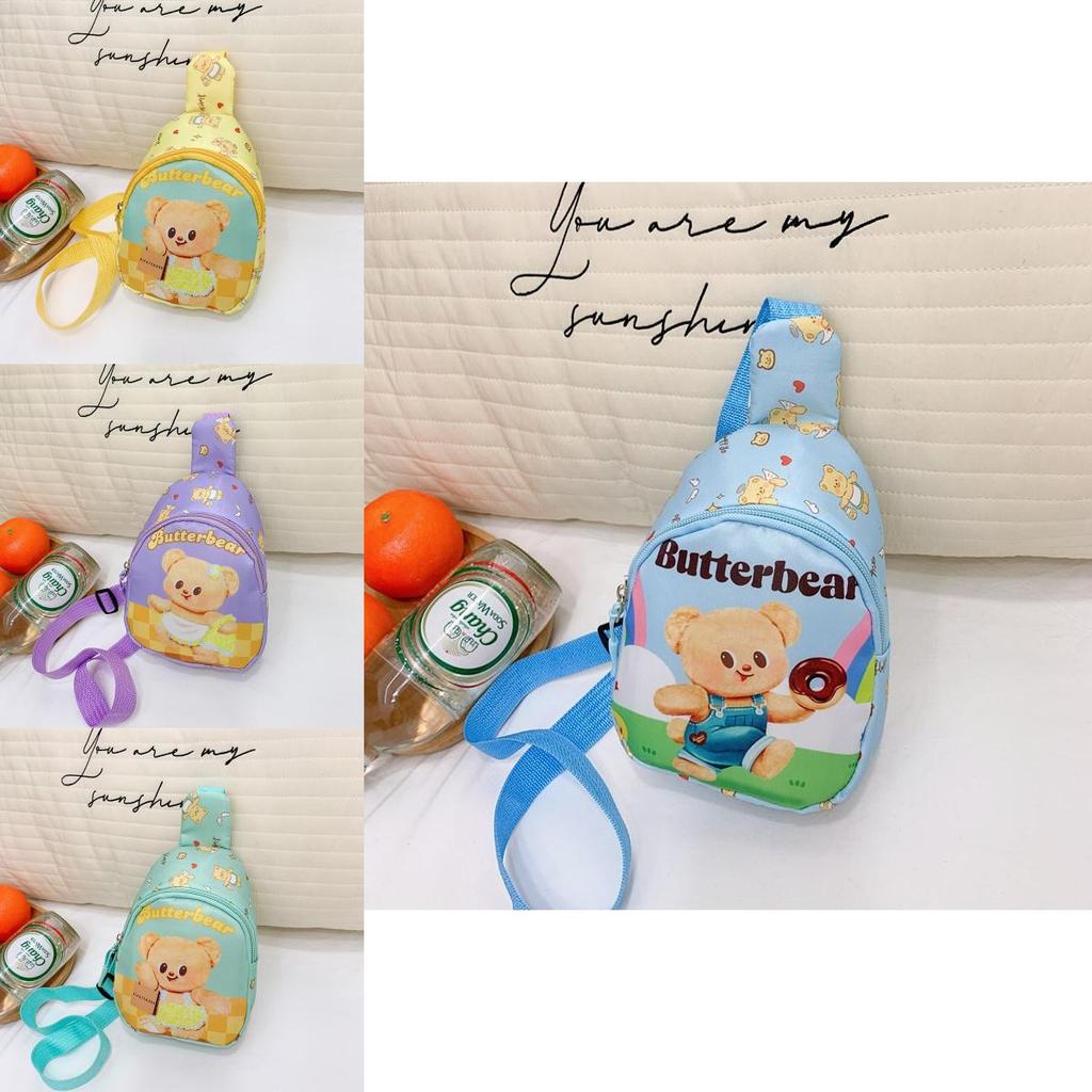 Cute Kids Nylon Crossbody Pack With Expandable Capacity For School And Travel