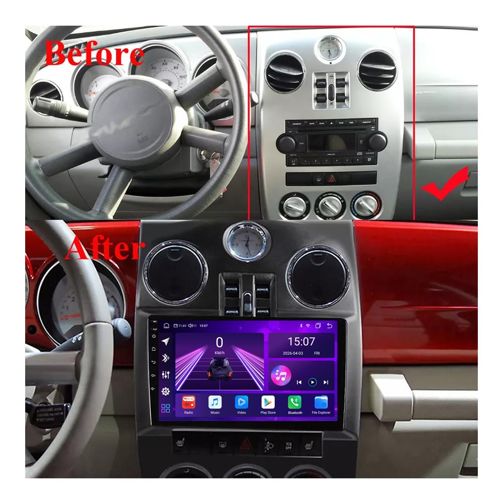 Android Car-Play Car Radio For Chrysler PT Cruiser 2000-2010 Multimedia Player Head Unit Stereo GPS Navigation BT WIFI,8 CORE ,2+32GB