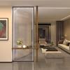 Modern Glass Screen: Laminated Glass with Wire Mesh and Illuminated Stainless Steel for Entrance or Hallway