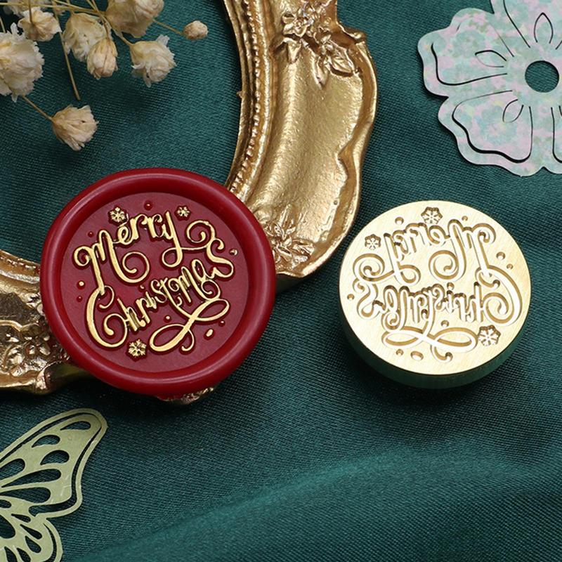Christmas Invitation Brass Seal Head Christmas Wax Seal Head Thanksgiving Envelope Seal for Home Holiday Envelope Decoration