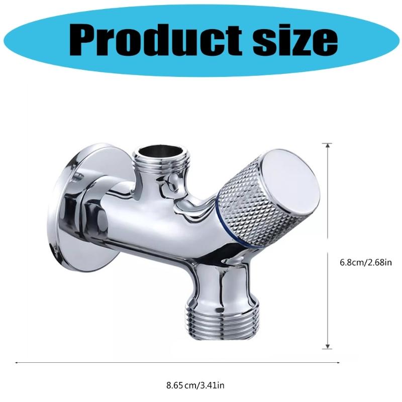 Brass 2 Outlet Angle Valves Strong 1 Inlet 2 Outlet Brass Valves for Flexible Water Flows Control In Bathroom Kitchen