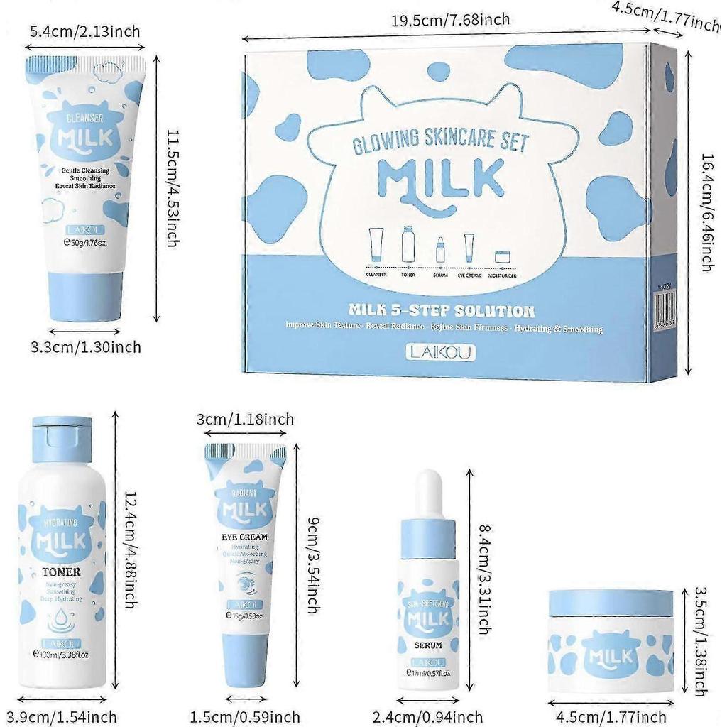 Complete Milk Skincare Gift Set - 5 Piece Nourishing Routine for Teenagers