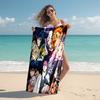 Japanese artist Koyoharu Gotouge's Demon Slayer beach towel, outdoor camping vacation swimming beach towel, outdoor absorbent bath towel blanket K6