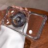 For Xiaomi 17 ProMax 15 T Pro 14T 13T PRO Transparent Plating Shockproof Magnetic Holder Case For Magsafe Gyro Stand Cover