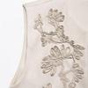 Spring/Summer 2025 Women's Slim Fit Velvet Embroidered Round Neck Vest