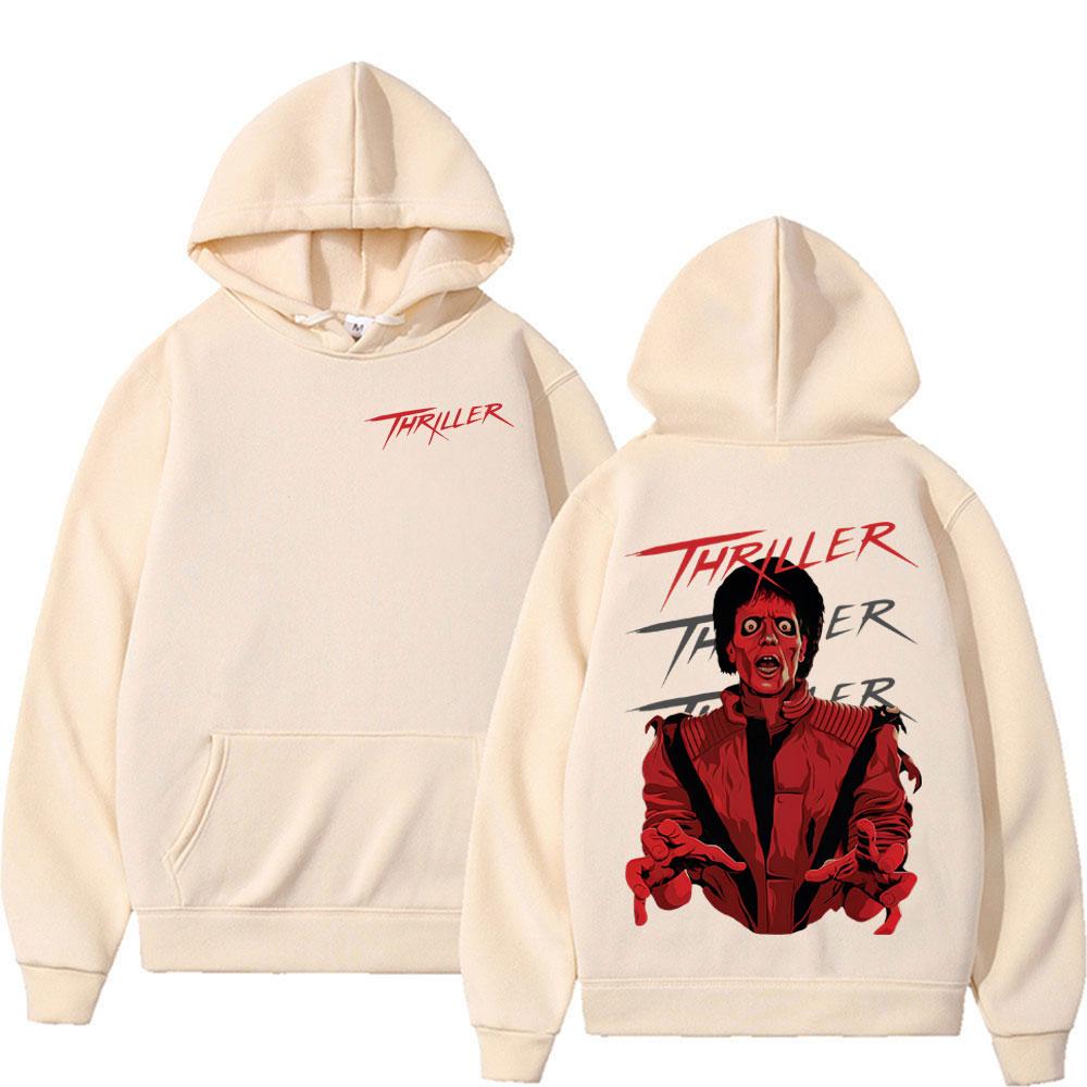 King Of Pop Michajackson Thriller Hoodies Men'S Women Harajuku Vintage Style Sweatshirts High Quality Casual Hoodie Pullovers