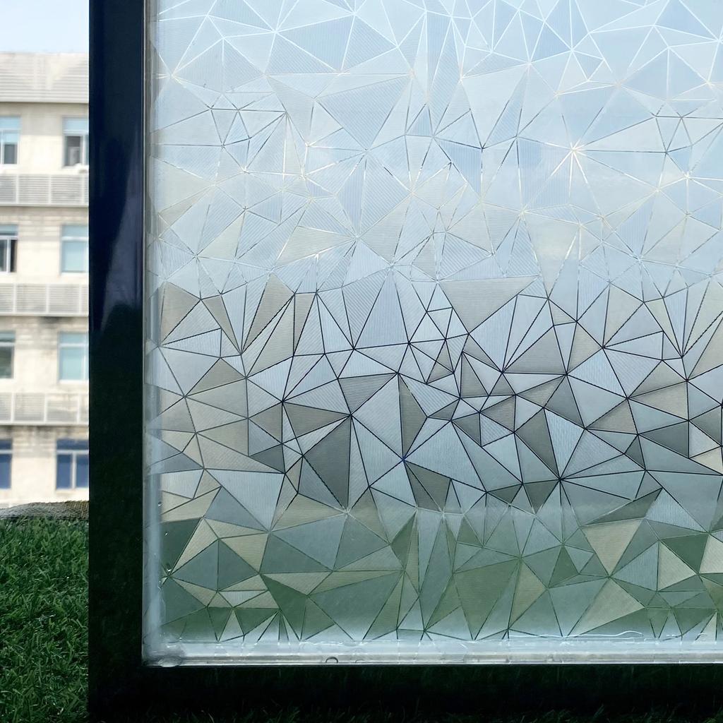 Privacy Film Static Window Clings Vinyl 3D Window Decal Stickers Rainbow Window Film for Glass Door Heat Control Anti UV