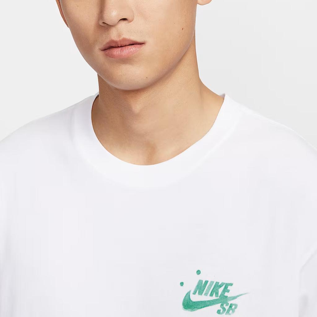 Nike SB T Shirts Men's White Crew Neck Moderate HJ0894-100