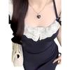 Xiaofei Sleeve Dress Children's Summer Casual New Small One-Word Shoulder Beautiful Pinch Waist Hip Long Dress