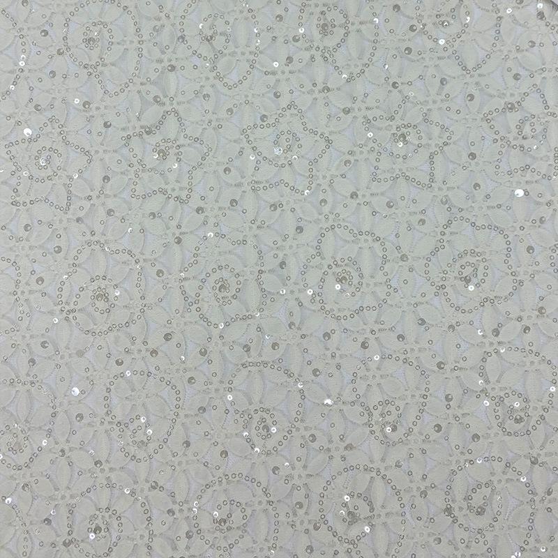 Floral Lace Polyester Spandex Fabric for Women's Dresses, Children's Dresses, Wedding Gowns, and Evening Wear