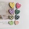 8pcs Colorful Heart-Shaped Fridge Magnets for Photos and Notes – Vibrant Resin Kitchen Decor, Perfect for Refrigerators
