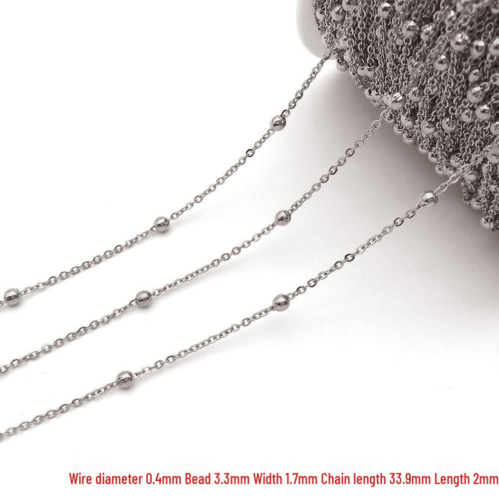 Stainless Steel Cross Bead Chain Pendant Charm for DIY Jewelry