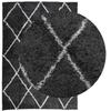 VidaXL Tapis Shaggy à Poils Longs, Moquette de Sol, Tapis de Zone, Carpette de Salon Salle de Séjour Chambre, Moderne, Noir 375411