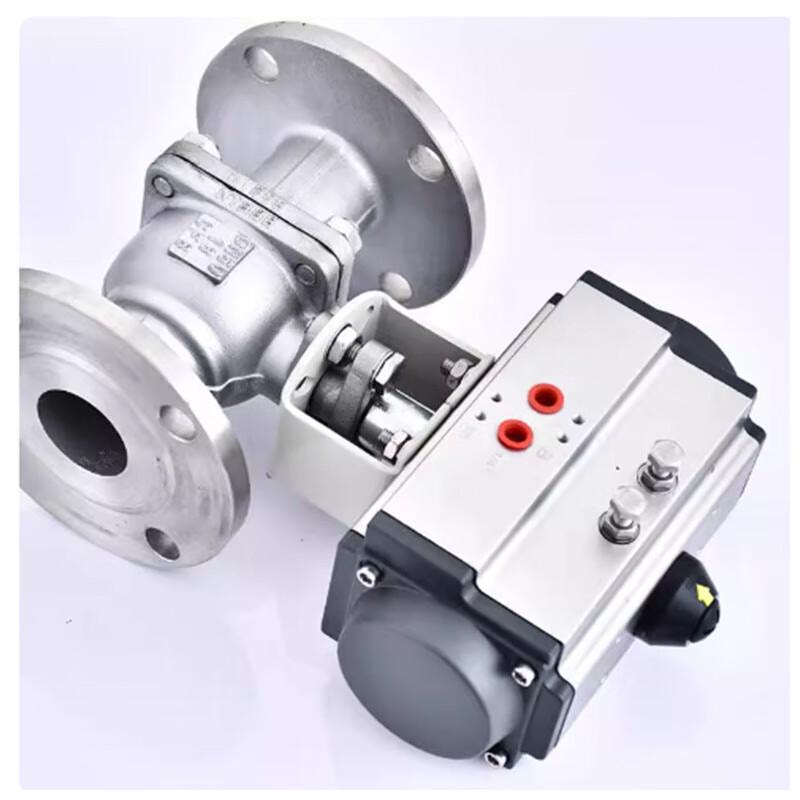 Fapuo Stainless Steel 304 Pneumatic Flange Ball Valve
