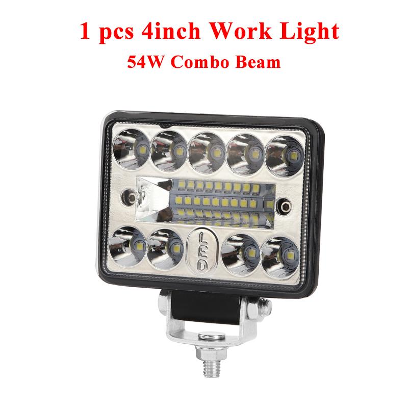 

2PCS 144W led bar LED LED Work Light Bar Fog lights 3030 LED 48SMD For Tlight bar for truck 4x4 Car Led Headlights Spot work bar