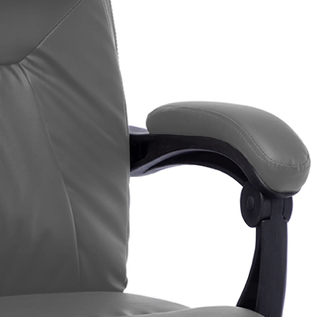 Massage Office Chair Anthracite Faux Leather