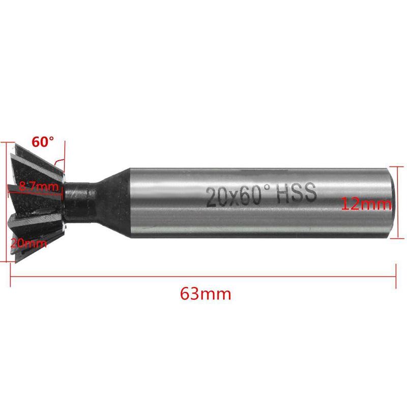 HSS Dovetail Cutter Milling High Speed Steel Metalworking 60 Degree 10