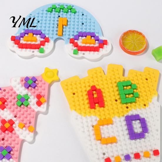 Toddlers Sensory Toys Silicone Activity Board, Christmas Tree Rainbow Ice Stick French Fries Stress Relief Tools Board with Strings, Silent Fidget Toy