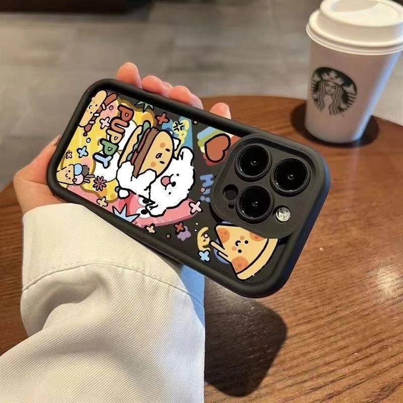 Cute Happy Puppy iPhone16 Mobile Phone Case 12promax Anti-drop for Apple 14plus Cute XR Soft