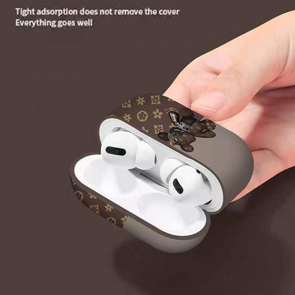 1Pc Cute Cartoon Silicone Earphone Case Protection For Apple Airpods 3, Brown