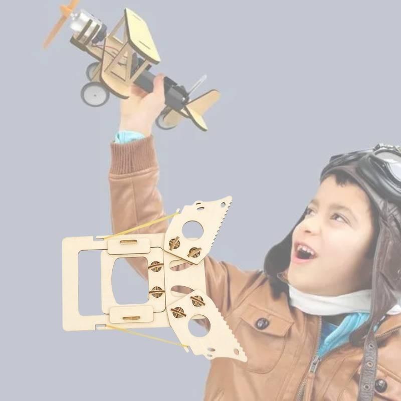 Kid's Diy Mechanical Hand Puzzle Educational Toy Wooden Material Pack M-12