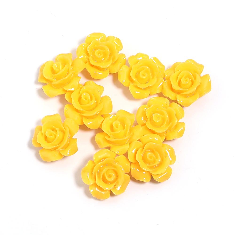 10pcs/lot 6 8 10 12 15mm Colored Resin Beads Imitating Coral Flower Charm Loose Beads For DIY Handmade Fashion Bracelet Necklace