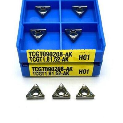10pcs TCGT090208-AK H01 TCGT21.52 Carbide Inserts TCMT090208 for Aluminum
