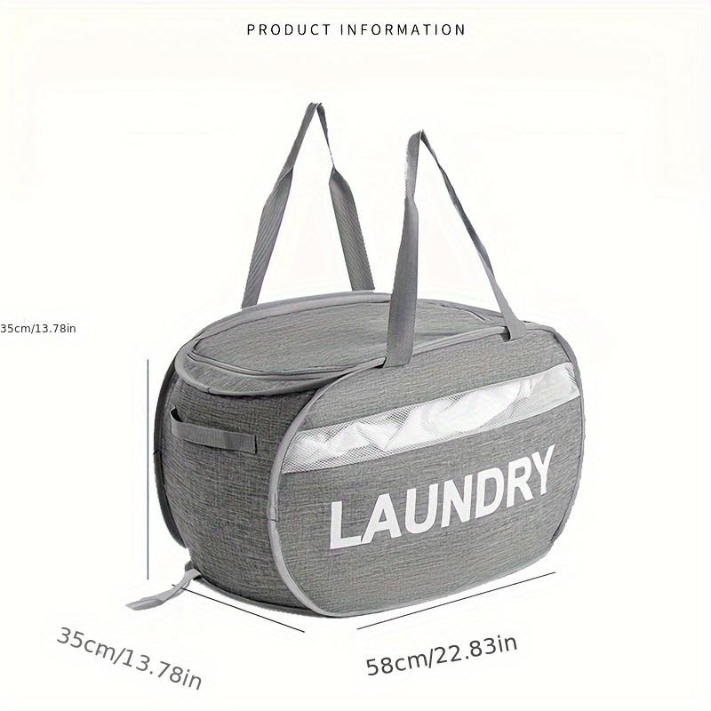 1pc Foldable Laundry Basket Breathable Oxford Fabric Storage Bag for Dirty Clothes Organizer Bag Large-capacity Laundry Bag