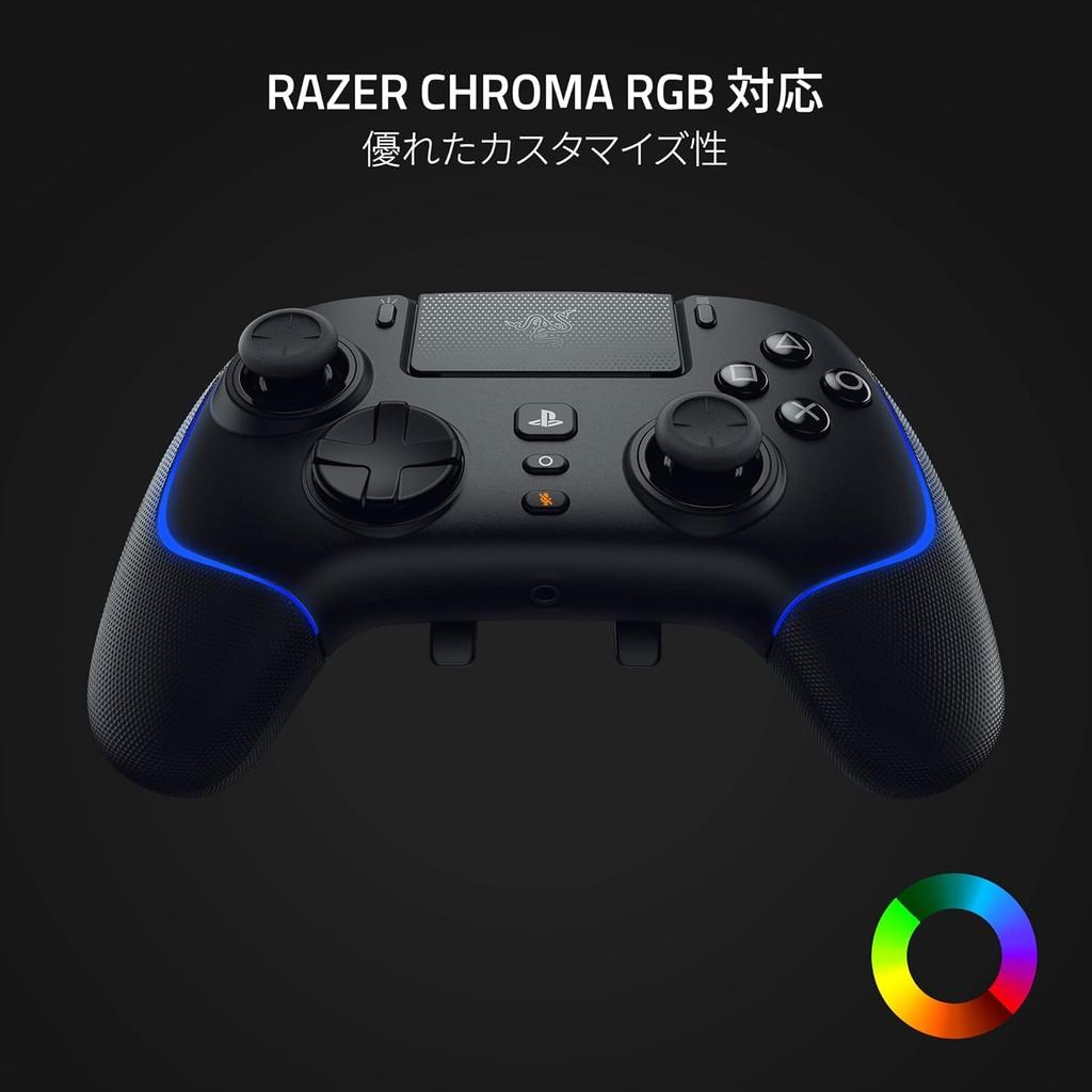 HyperSpeed Wireless Wireless Controller for PlayStation and Action and 6 RGB Wolverine V2 Pro PC, Mecha-Tactile Buttons, 8-Way Microswitches, D-Pad,
