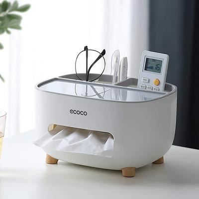 Tissue Boxs Organizer With Remote Control Storage  Napkin Holder Multifunctional Suitable for Bathroom Bedroom and OfficeHome