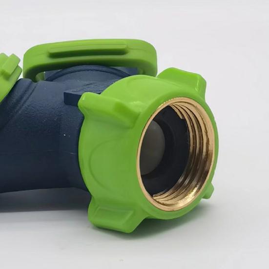 1Pc/2Pcs Garden Hose Splitter Two-way Shut-off Valve Rust-proof Alloy Threaded Interface Connector Heavy Duty Outdoor Water
