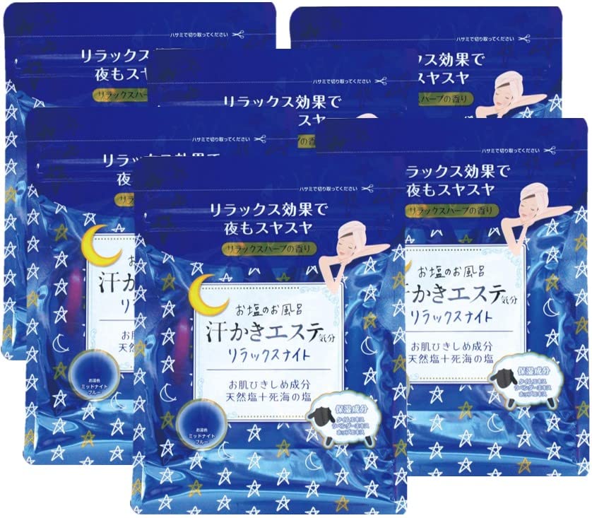 Max Bath Relaxing Night Salts for a Bath X Set Salts, Sweaty, Esthetician-Style (500g) 6-Pack