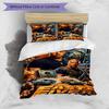 3pcs Duvet Cover Set (1*Duvet Cover + 2*Pillowcase, Without Core), Fast & Furious Print Bedding Set, Bedroom Decor, All‑Season, Gift