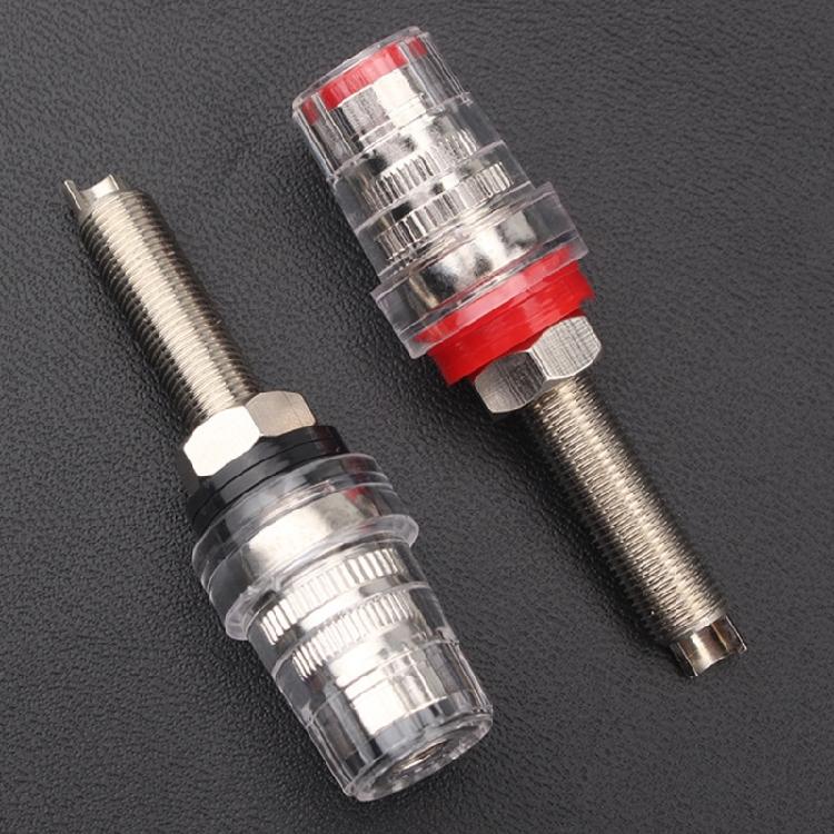 1 Pair Transparent Wire Connector Posts HIFI Speaker Terminals for Amplifiers Ensuring Secure and Stable Connection