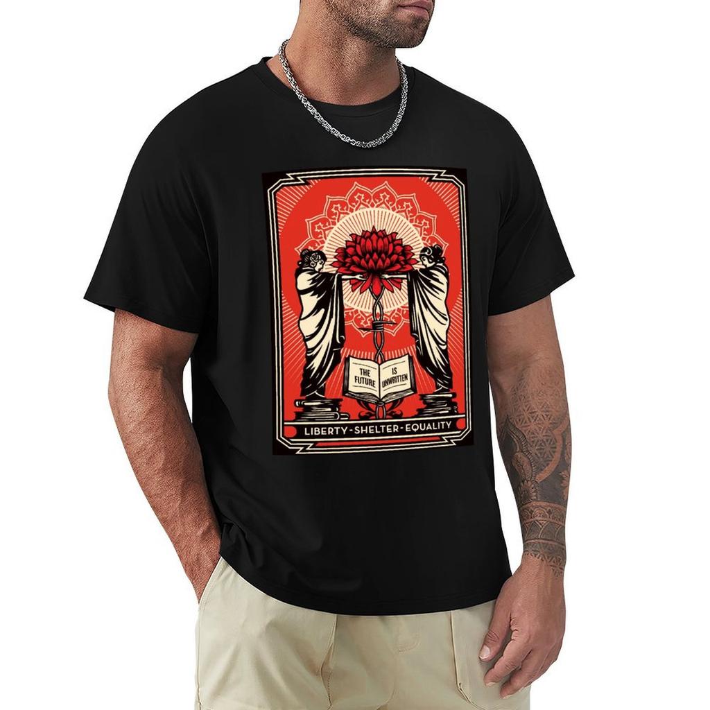 Liberty Shelter Equality By Shepard Fairey Tshirt Regular Fit Plain Tee Shirt