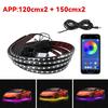 Car Charssis Flexible LED Strip Light LED Underbody Remote /APP Control RGB Neon Lights Ambient Atmosphere Auto Decorative Lamp