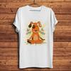 Cute PuppySun Salutation Yoga Asana DogFunny T Shirt UnisexShort Sleeve Casual TeeUnisex TShirt Breathable Print