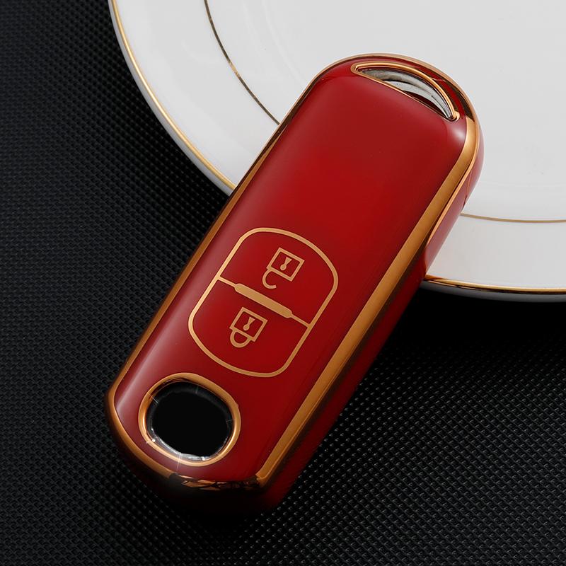 

Чехол для автомобильного ключа из ТПУ с 2/3/4 кнопками для MAZDA 2 3 5 6 CX-3 CX-5 CX-7 CX-9 Atenz Speed ​​Miata MX5 Axela CX4, защитный держатель для брелока 2 button key cover красный