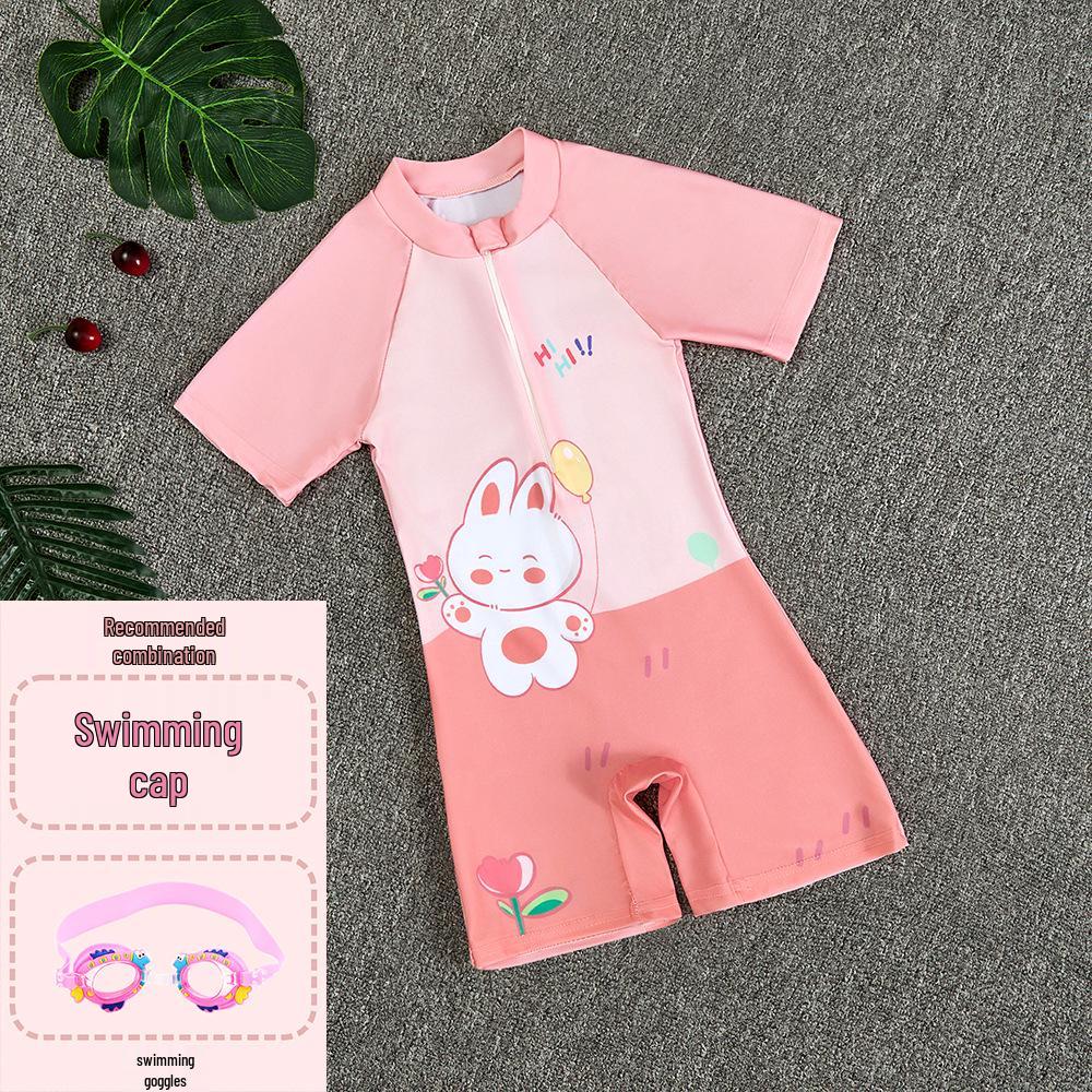 2025 New Boys' One-Piece Swimsuit: Quick-Drying, Sun Protection for Toddlers to Big Kids