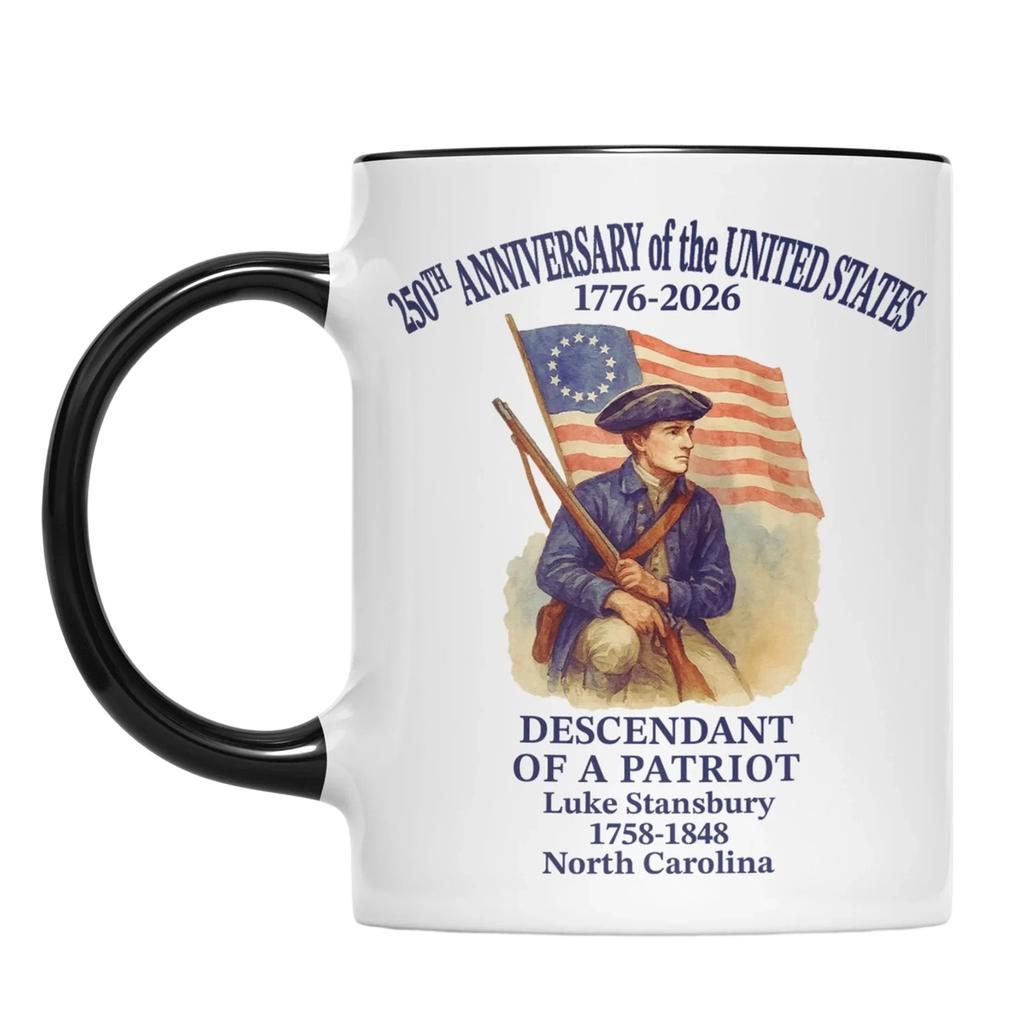250th Anniversary United States Commemorative Mug 1776-2026 Personalized Patriotic Design Historical Mark Cup Collector Gift