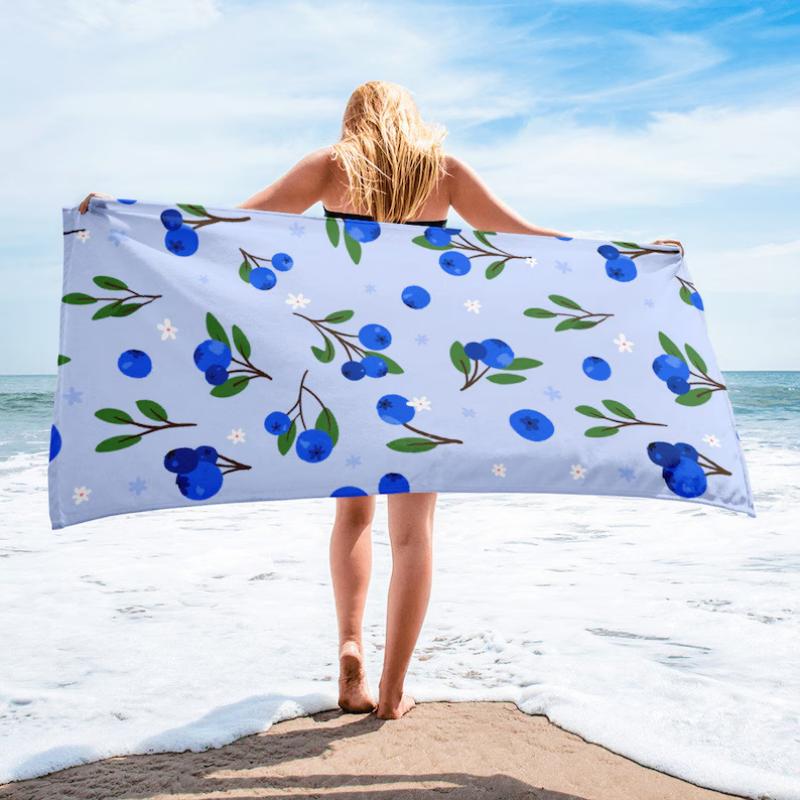 Boho Indigo Spiral Tie-Dye Beach Towel Large Soft Quick-Dry Absorbent Towel Classic Shibori Swirl Pattern Towel for Beach