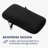 kwmobile Smartphone Shoulder Large Fits Smartphones Neoprene Neck Strap Protective Black Bag, - 6.5" - Case,