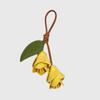 Cute Hanger Pu Leather Tulip Pendant Fashion Colorful Pu Flower Keychain Creative Bag Decoration Bag Accessory