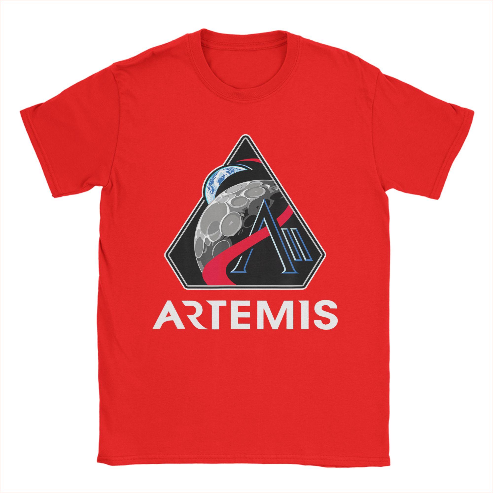 

Футболка с логотипом-червяком для миссии Артемида II Летняя YK Fun T Shirts Хлопковая Хиппи Футболка Для Унисекс Печатные Футболки S